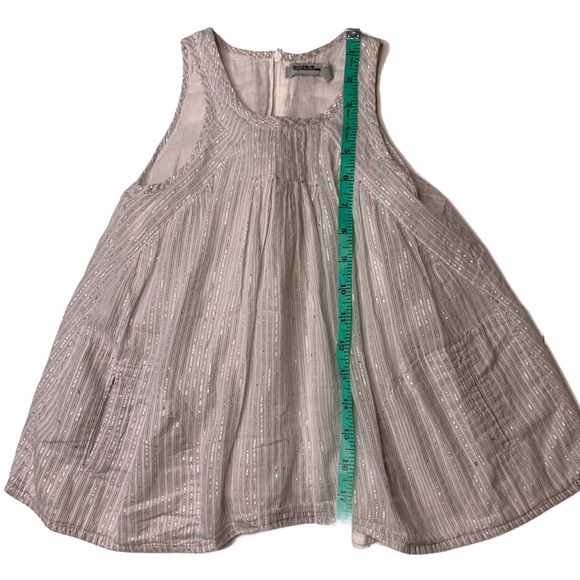 EUC Tape a l’œil 4y white shimmer silver dress - Picture 10 of 12